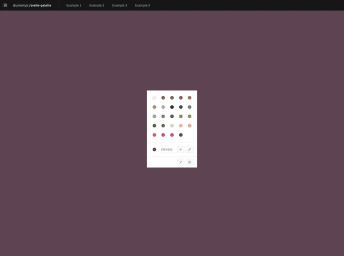 screenshot of Svelte Palette