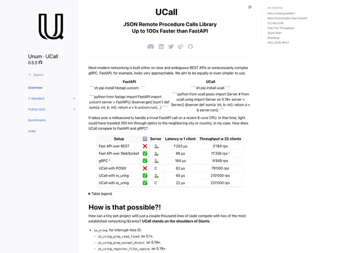 screenshot of Ucall