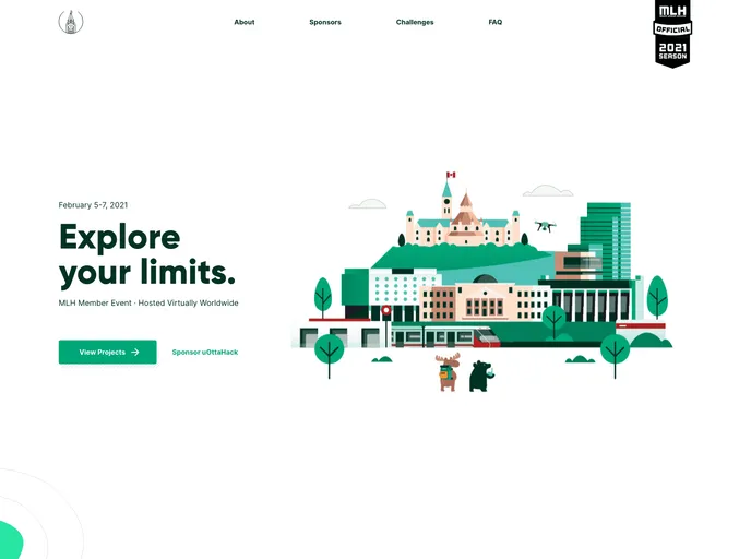 screenshot of 2021 Landing Page