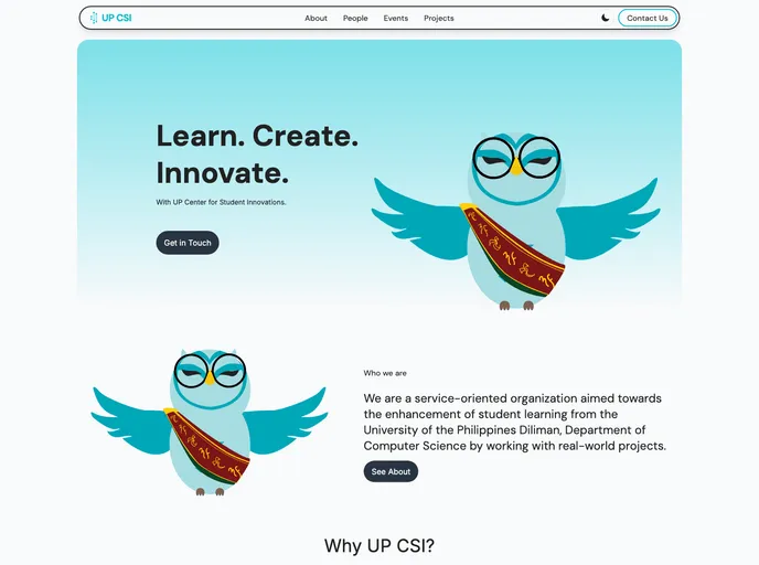 screenshot of Up Csi.github.io