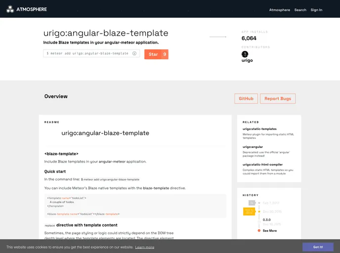 screenshot of Angular Blaze Template