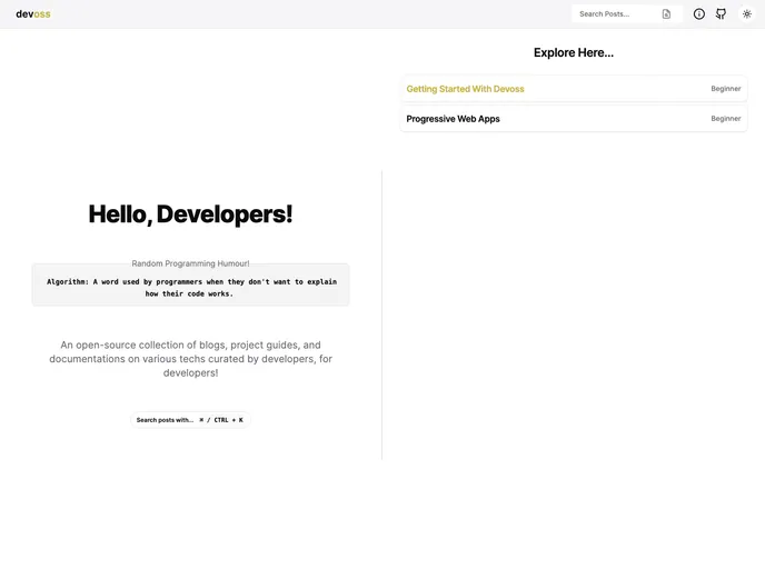screenshot of Devoss
