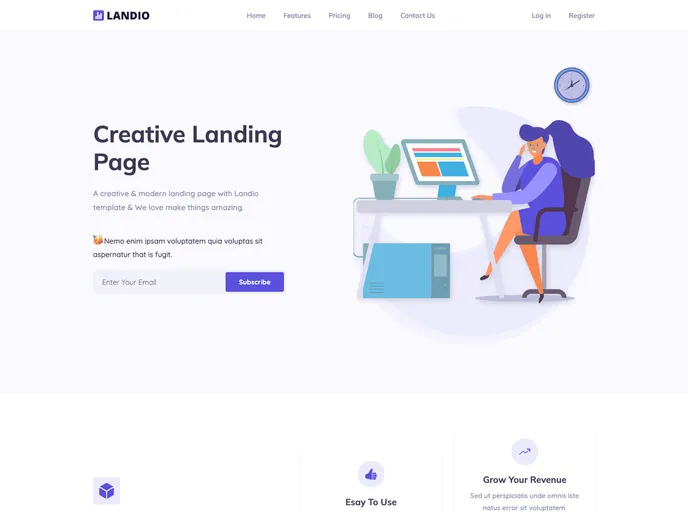 screenshot of Landio