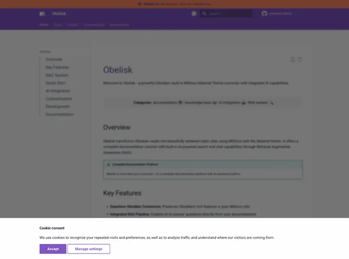 screenshot of Obelisk