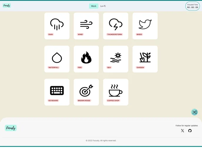 screenshot of Focusly