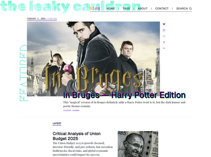 screenshot of Theleakycauldronblog