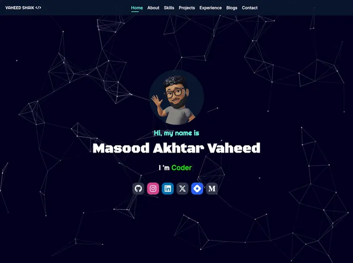 screenshot of Portfolio Website Nextjs