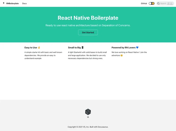 screenshot of React Native Boilerplate