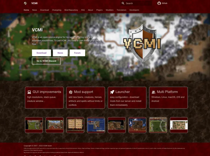 screenshot of VCMI.eu