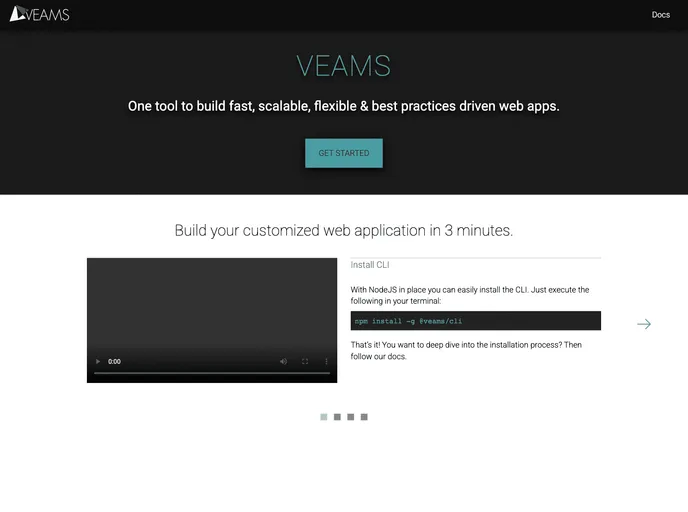 screenshot of Generator Veams