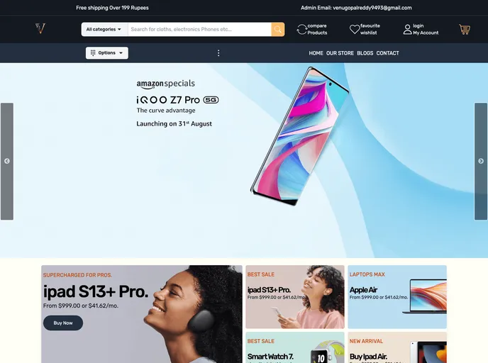 screenshot of Amazon_front