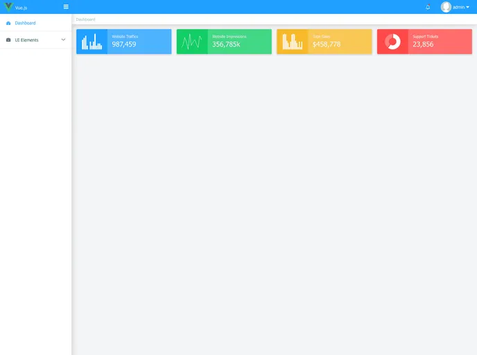 screenshot of Vue Admin