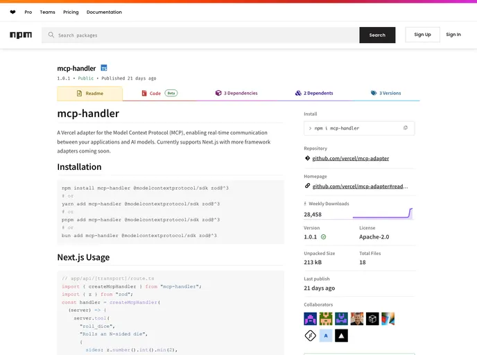 screenshot of Mcp Adapter
