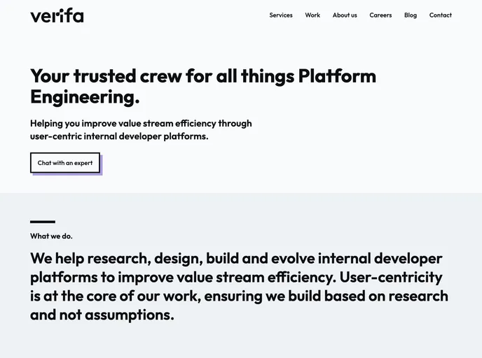 screenshot of Website