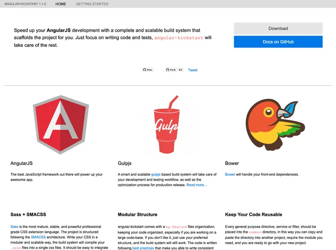 screenshot of Angular Kickstart