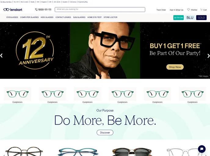 screenshot of Lenskart Clone