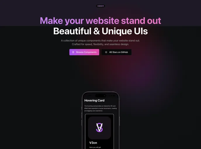 screenshot of V3cn Docs
