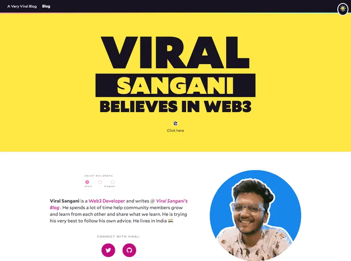 screenshot of Viralsangani.me