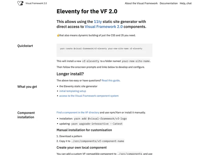 screenshot of Vf Eleventy