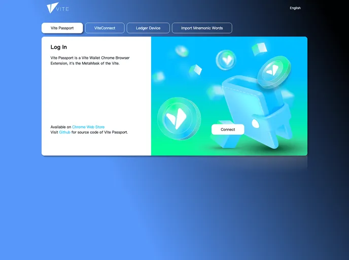 screenshot of Vite Web Wallet