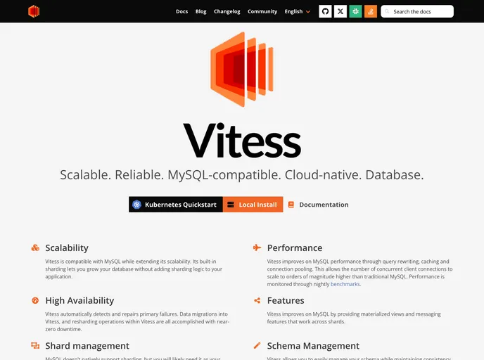 screenshot of Vitess