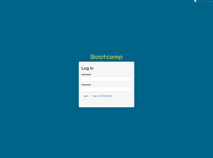 screenshot of Bootcamp