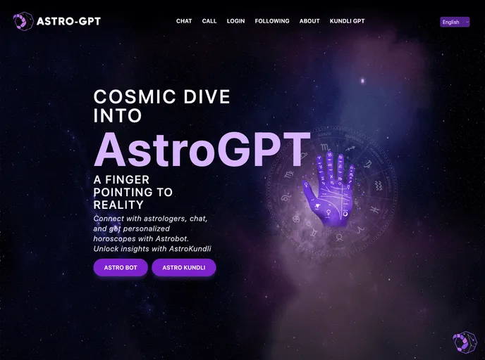 screenshot of AstroGPT