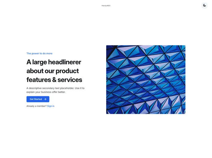 screenshot of Joy UI Template