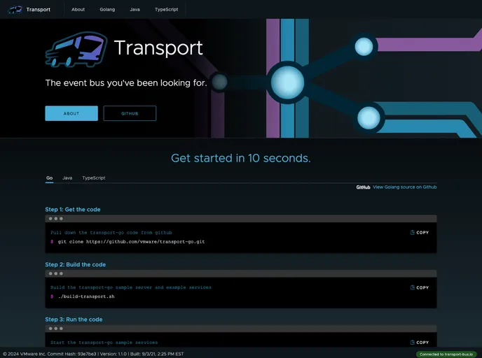 screenshot of Transport Go