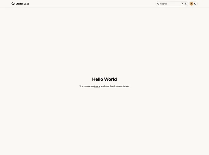 screenshot of Svelte Starter DOCS
