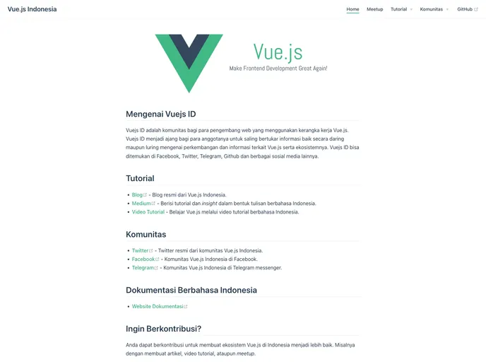 screenshot of Homepage