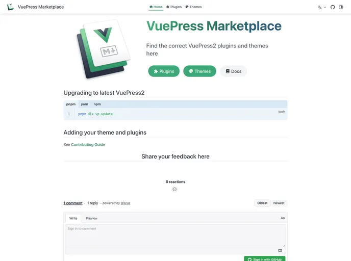 screenshot of Marketplace