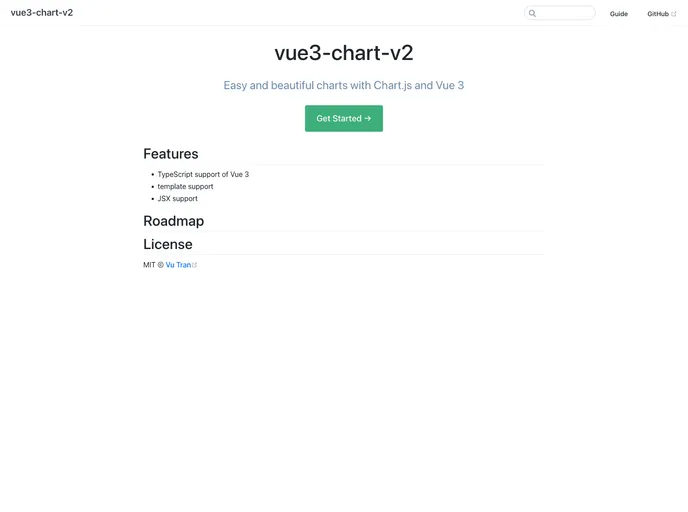 screenshot of Vue3 Chart V2