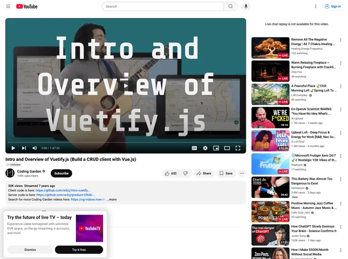 screenshot of Intro Vuetify Crud