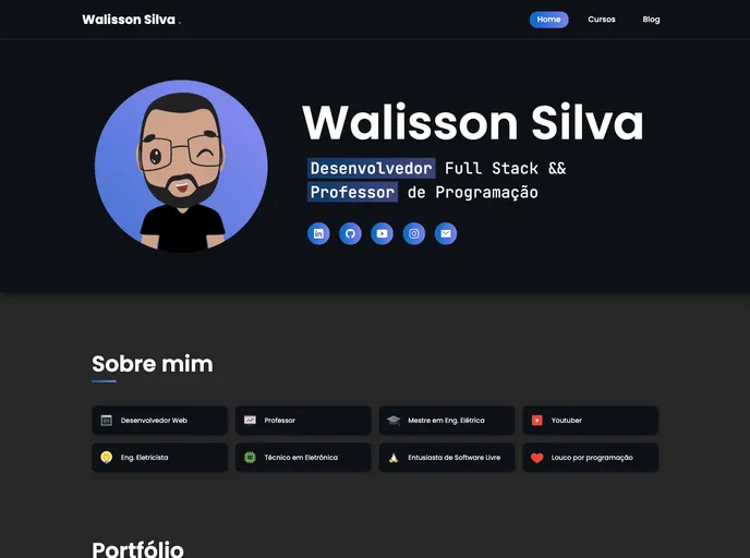 screenshot of Personal Website