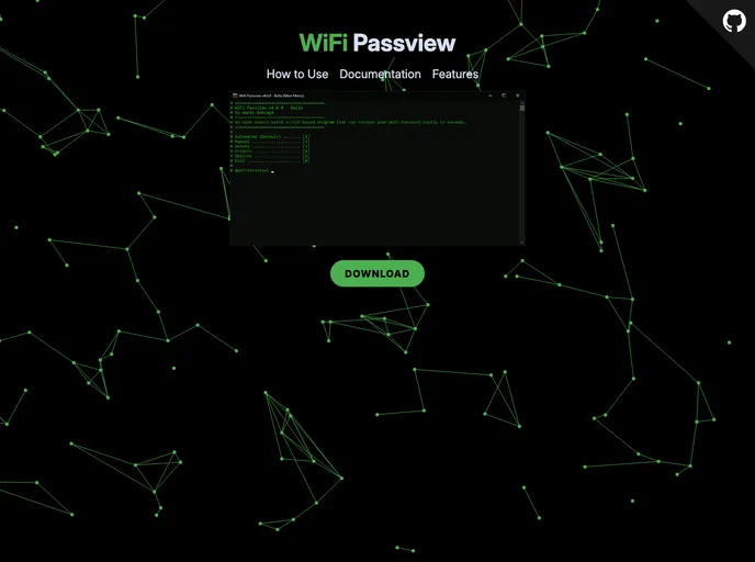 screenshot of Wifi Passview