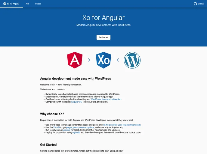screenshot of Angular Xo Material