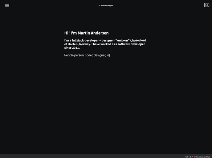 screenshot of Gatsby Starter Banshorian