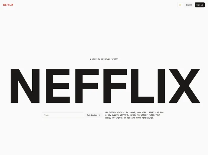 screenshot of Nefflix Clone