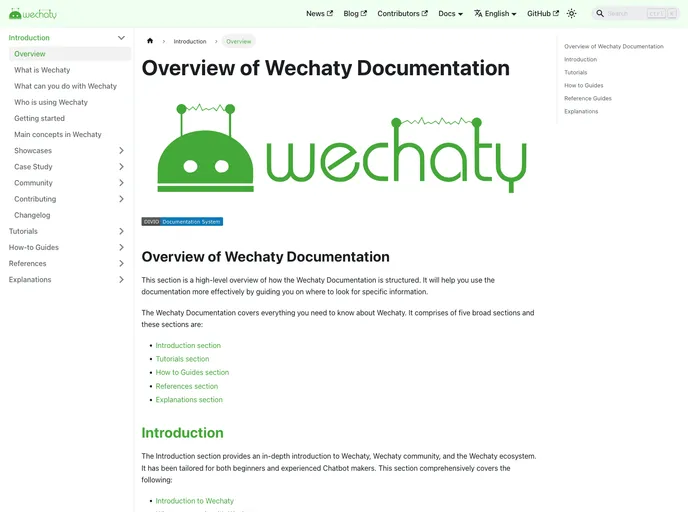 screenshot of Docusaurus