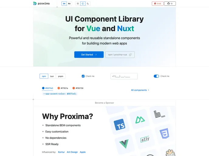 screenshot of Proxima