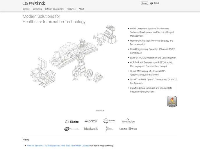screenshot of Whitebrick Client
