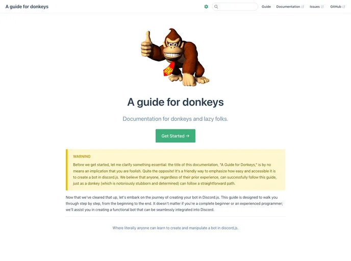 screenshot of Donkeyguide