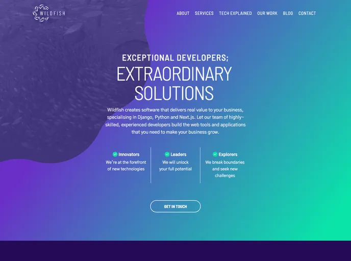 screenshot of Wildfish Django Starter