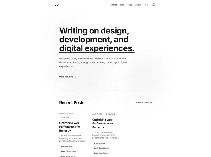 screenshot of Astro Blog