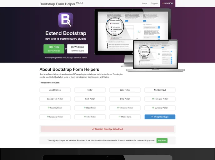 screenshot of BootstrapFormHelpers