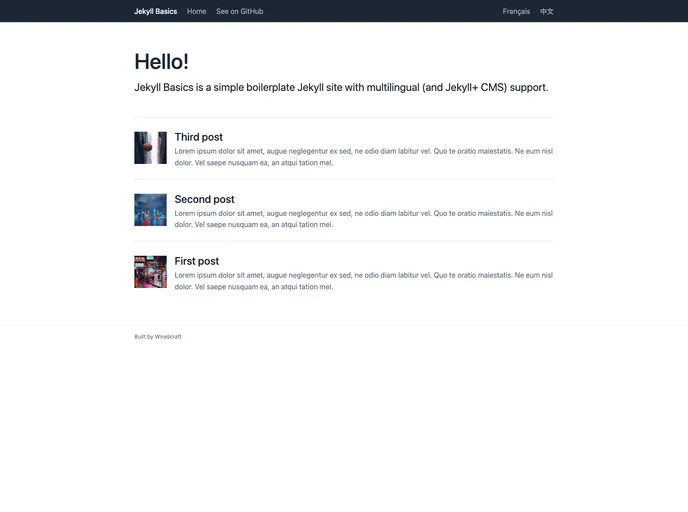 screenshot of Jekyll Basics