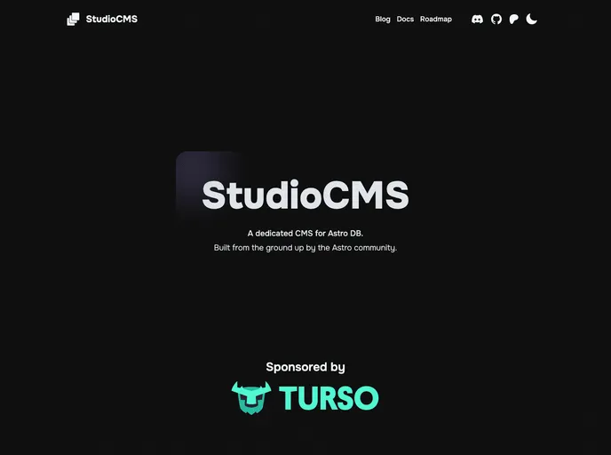 screenshot of Studiocms