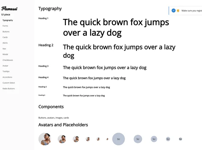 screenshot of Flamesui