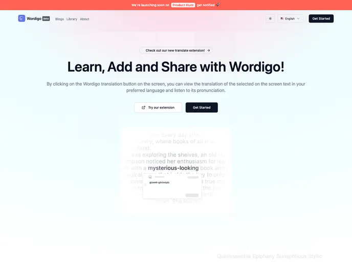 screenshot of Wordigo.app